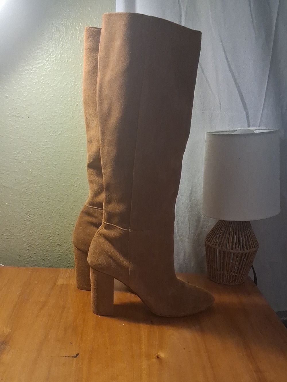 Chinese Laundry  Women’s Tall Block Heel Boots in Camel 9.5